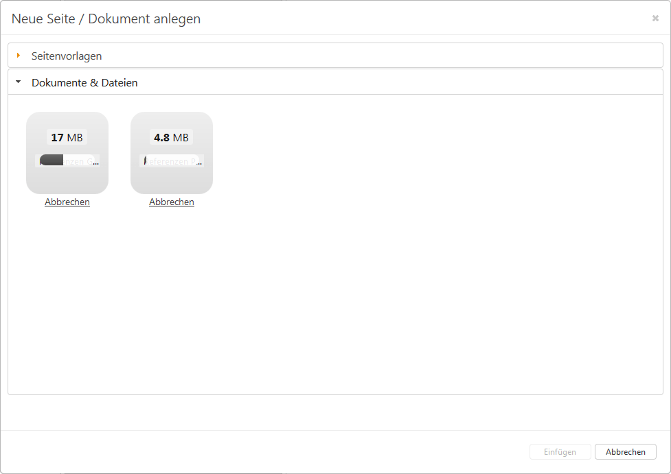 TWT Publisher Content Management System: Ladevorgang neues Dokument