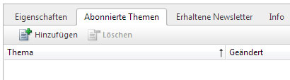TWT Publisher Content Management System: Abonnierte Themen