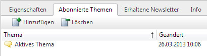 TWT Publisher Content Management System: Löschen von Newsletterthemen