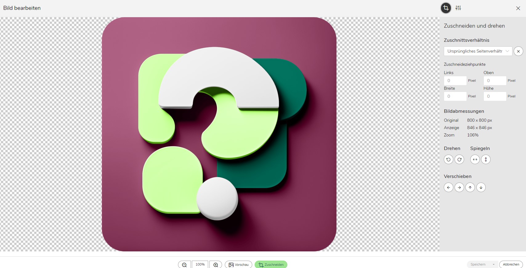 TWT Publisher Content Management System: Bildbearbeitung des Grafikmanagers