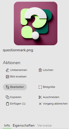 TWT Publisher Content Management System: Bildbearbeitung des Grafikmanagers