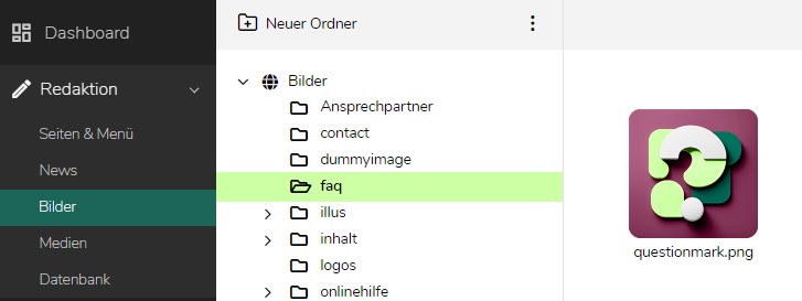 TWT Publisher Content Management System: Aufbau des Grafikmanagers mit Startseite