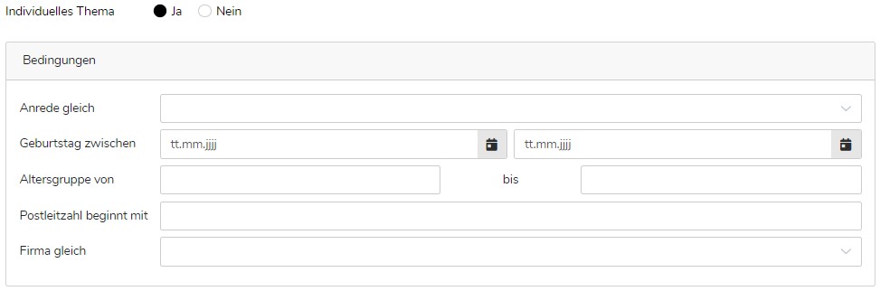 TWT Publisher Content Management System: Individuelles Thema