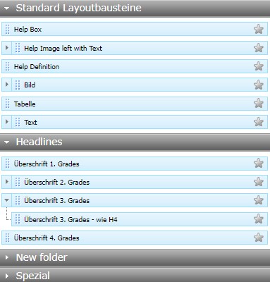 TWT Publisher Content Management System: Layoutbausteine