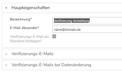 TWT Publisher Content Management System: Newsletter Verifizierungstexte