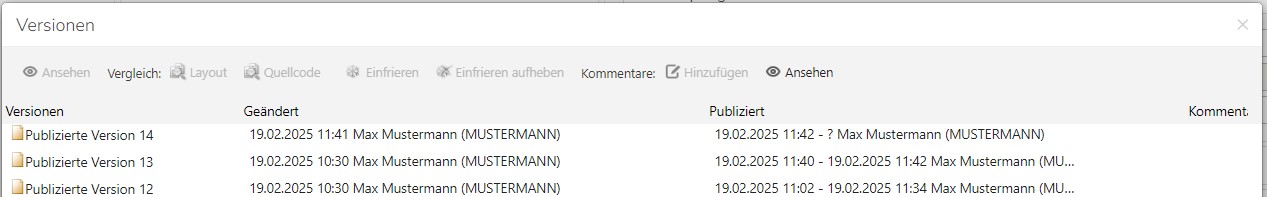 TWT Publisher Content Management System: Versionen